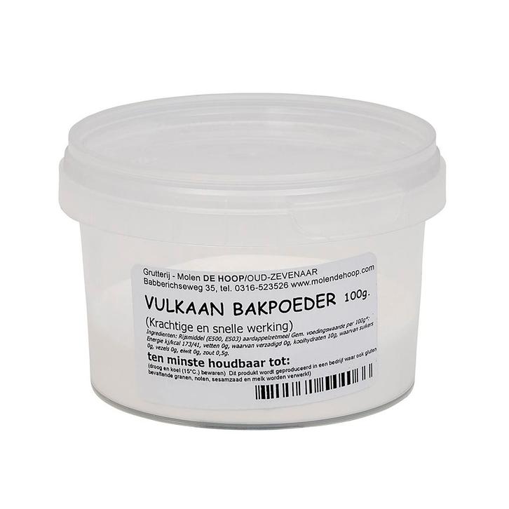 Molen de Hoop Vulkaan Bakpoeder 100gr, Hobby en Vrije tijd, Taarten en Cupcakes maken, Nieuw, Verzenden