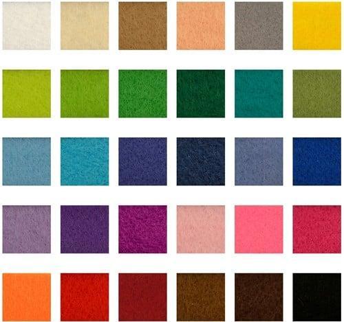 Viltlapjes Multicolor 20x30 cm 1mm dik per pak 30 stuks, Hobby en Vrije tijd, Knutselen, Nieuw, Ophalen of Verzenden