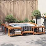 vidaXL Vierkante Buitentub Omheining Bruin 250 x 250 cm, Verzenden, Nieuw