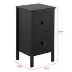 [en.casa] Bijzettafel Urjala met 2 lades nachtkastje 52x27x2