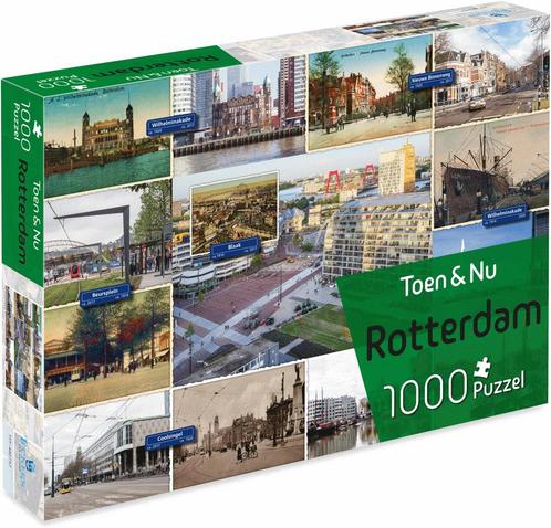 Toen & Nu - Rotterdam Puzzel (1000 stukjes) | Tuckers Fun, Hobby en Vrije tijd, Denksport en Puzzels, Nieuw, Verzenden