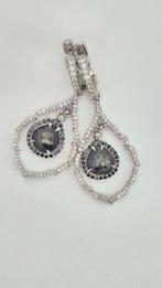 Oorbellen - 18 karaat Witgoud - 3.07ct. tw. Grijs Diamant, Sieraden, Tassen en Uiterlijk, Oorbellen, Nieuw