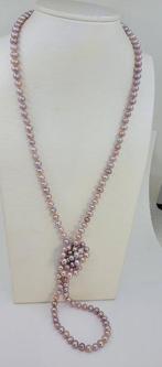 Zonder Minimumprijs - Halsketting 6x7mm roze Edison, Sieraden, Tassen en Uiterlijk, Kettingen, Nieuw