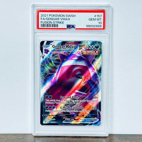 Pokémon Graded card - Gengar Vmax FA - Fusion Strike #157 -, Hobby en Vrije tijd, Verzamelkaartspellen | Pokémon