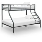 vidaXL Stapelbedframe metaal zwart 140x200 cm/90x200 cm
