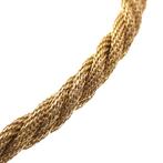 Exclusief; Zware gouden gedraaide mesh collier | 45 cm, Sieraden, Tassen en Uiterlijk, Kettingen, Goud, Gebruikt, Ophalen of Verzenden