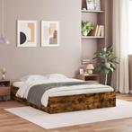 vidaXL Bedframe met lades bewerkt hout gerookt eikenkleurig, Huis en Inrichting, Slaapkamer | Bedden, Bruin, Verzenden, 140 cm