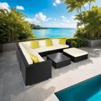 Wicker loungeset met aluminium frame Marbella - zwart, Tuin en Terras, Verzenden, Nieuw