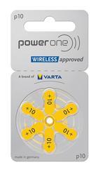 PowerOne Hoorapparaat batterij P10 geel (6 stuks), Nieuw, Ophalen of Verzenden