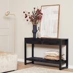 Sidetable Britt Black 120 cm, Ophalen of Verzenden, Nieuw