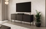 Meubella | TV-Meubel zwart 150cm | modern | 3 deuren, Huis en Inrichting, Kasten | Televisiemeubels, Overige materialen, Verzenden