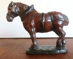 Beeld, Twee oude geboetseerde paarden - 15 cm - Aardewerk,