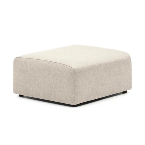 *WOONWINKEL* Kave Home Neom Hocker Beige, Huis en Inrichting, Banken | Voetenbanken en Poefen, Nieuw, Verzenden
