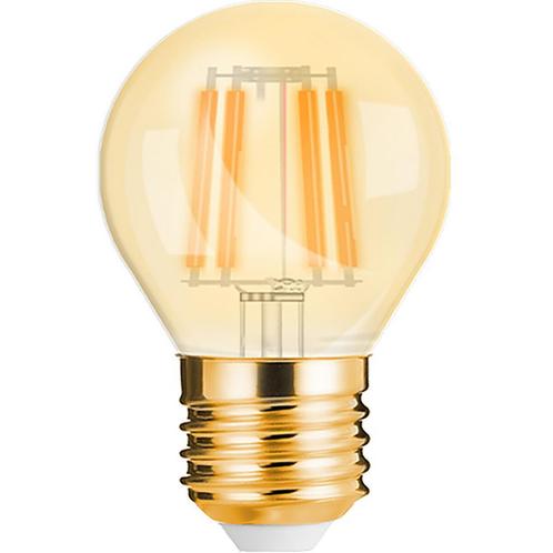 LED Lamp E27 Kogel Filament - Brinton - Amber 4W 360lm - 822, Huis en Inrichting, Lampen | Losse lampen, Led-lamp, Nieuw, E27 (groot)