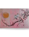 Ksavera - Japanese sakura J320 - silver rose triptych - XXL