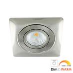 LED spot XL kantelbaar 7Watt vierkant NIKKEL IP65, Ophalen of Verzenden, Nieuw