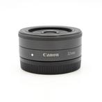 Canon 22mm F2 STM EOS-M Mount Objectief Zwart (Occasion), Ophalen of Verzenden, Zo goed als nieuw, Groothoeklens