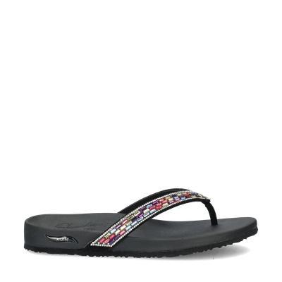 Skechers Meditation Arch Fit slippers voor dames, Kleding | Dames, Schoenen, Slippers, Zwart, Nieuw, Verzenden