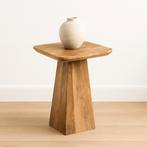 Salontafel Mangohout Salontafel Mick Vierkant 40x40 cm, Huis en Inrichting, Verzenden, Vierkant, Nieuw, Industriële meubels