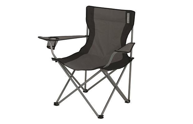 Eurotrail Lausanne Campingstoel Grijs/Zwart, Caravans en Kamperen, Kampeeraccessoires, Nieuw, Ophalen of Verzenden