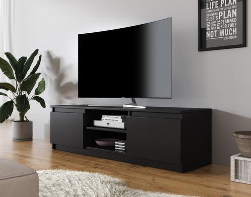 TV-Meubel Mat Zwart 120 cm industrieel, Huis en Inrichting, Kasten | Televisiemeubels, 25 tot 50 cm, Nieuw, Overige materialen