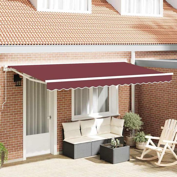 vidaXL Vervangingsdoek voor zonnescherm Bordeauxrood 400 x, Tuin en Terras, Zonneschermen, Nieuw, Verzenden