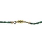 9 Karaat smaragd kralenketting, Gebruikt, Overige kleuren, Ophalen of Verzenden, Met edelsteen
