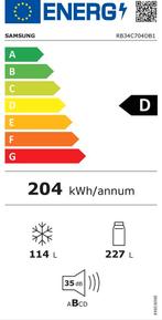 Samsung RB34C704DB1 - Koel-vriescombinatie - Zwart - Met, Verzenden, Zo goed als nieuw