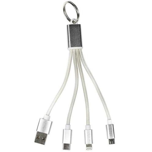 Benson Mobiele oplader - 3 in 1 USB kabel - Sleutelhanger..., Telecommunicatie, Mobiele telefoons | Telefoon-opladers, Nieuw, Ophalen of Verzenden