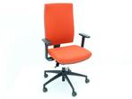 Bureaustoel - bekleding oranje rood - voetkruis zwart - 2-D, Ophalen of Verzenden, Gebruikt