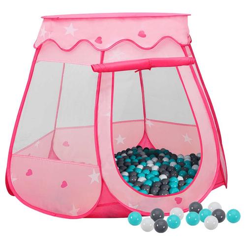 vidaXL Kinderspeeltent met 250 ballen 102x102x82 cm roze, Kinderen en Baby's, Speelgoed | Speeltenten, Nieuw, Verzenden