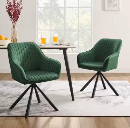 2 Gestoffeerde Eetkamerstoelen – Fluweel en Comfort, Huis en Inrichting, Stoelen, Nieuw, Verzenden