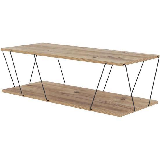 Salontafel - zwart en bruin - 120 cm lang - modern, Huis en Inrichting, Tafels | Salontafels, Verzenden
