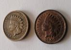 Verenigde Staten. A Pair (2x) of Indian Head Cents, 1859 &, Postzegels en Munten