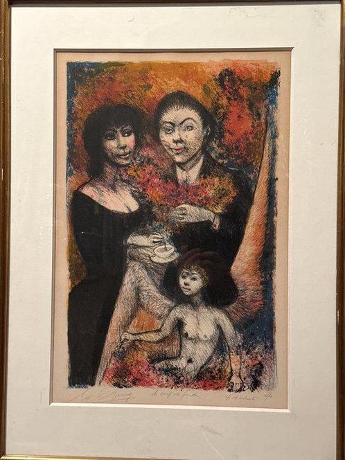 Edouard Joseph Goerg (1893-1969) - Café Couple coup de, Antiek en Kunst, Antiek | Overige Antiek