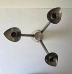 Kaarsenhouder - Tin - Glans en verzilverd tin - structuur, Antiek en Kunst