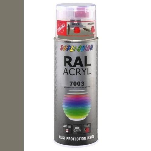 Dupli-Color Ral Acryl Ral 7003 Mosgrijs Hoogglans 400 ml, Doe-het-zelf en Verbouw, Verf, Beits en Lak, Nieuw, Ophalen of Verzenden
