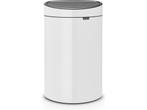 Brabantia Touch Bin - Prullenbak - 40 l - White, Huis en Inrichting, Verzenden, Zo goed als nieuw
