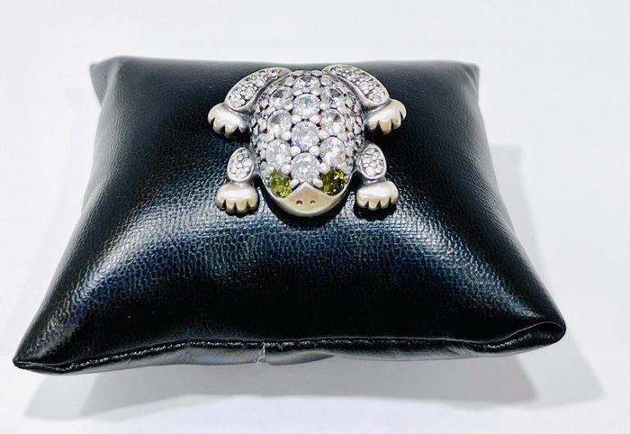 Zonder Minimumprijs - Broche Zilver - Peridoot, Sieraden, Tassen en Uiterlijk, Antieke sieraden