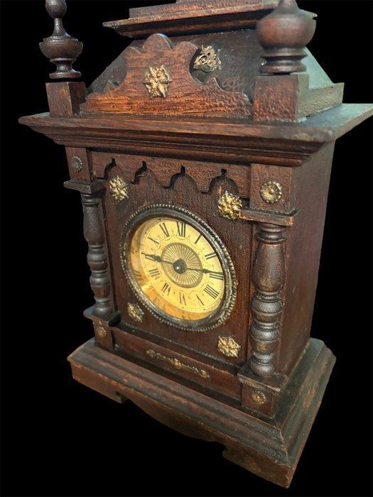 Staande klok - Hout - 1850-1900 - Antiek Zwitsers staanklok, Antiek en Kunst, Antiek | Klokken