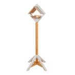 Vogelvoederhuis Op Paal Met Plexiglas en Zinken Dak - Ruit, Tuin en Terras, Verzenden, Nieuw