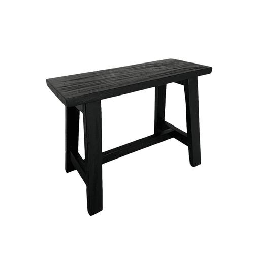 Kruk | Bankje | Zwart Hout, Huis en Inrichting, Woonaccessoires | Overige, Verzenden