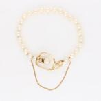 Armband - 14 karaat Geel goud Parel - Diamant, Nieuw