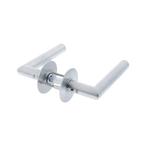 P+E Deurkruk L-model haaks op ronde rozet 8mm stift rvs, Doe-het-zelf en Verbouw, Hang- en Sluitwerk, Verzenden, Nieuw