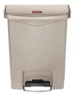 Afvalbak Slim Jim Step on Front step kunststof 30ltr Wit, Verzenden, Nieuw