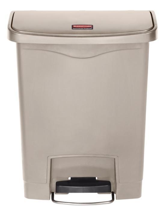 Afvalbak Slim Jim Step on Front step kunststof 30ltr Wit, Huis en Inrichting, Woonaccessoires | Prullenbakken, Verzenden
