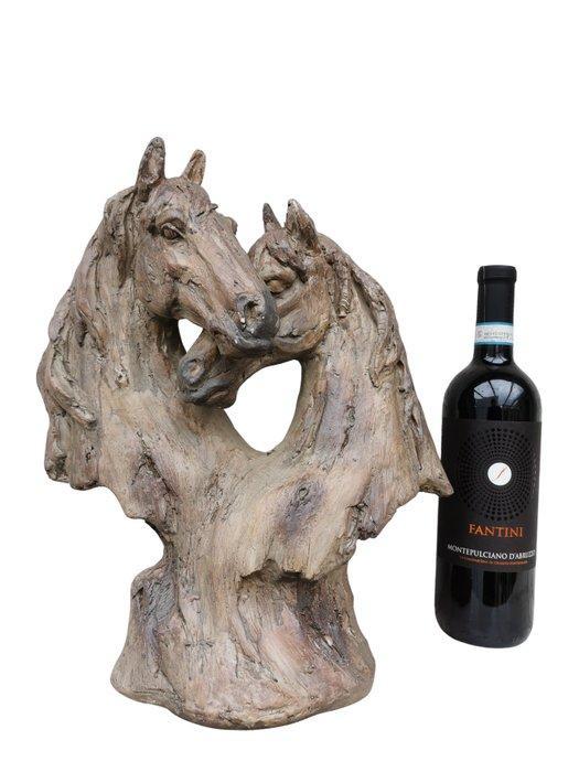 Beeldje - Cuddling horses - Composiet, Antiek en Kunst, Kunst | Designobjecten