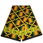 Afrikaanse Kente stof / kente print stof KT-3111 - 100% kato, Hobby en Vrije tijd, Stoffen en Lappen, Ophalen of Verzenden, Nieuw