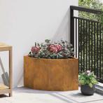 vidaXL Hoek Plantbak Roestig 45 x 45 x 35 cm Cortenstaal, Tuin en Terras, Verzenden, Minder dan 60 cm, Nieuw, Metaal