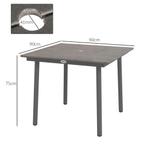 TRUUSK Tuintafel 4 Personen - Paraplugat - Terrastafel - Lat, Tuin en Terras, Verzenden, Nieuw